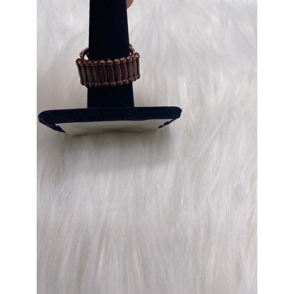 Paparazzi Jewelry Full Of Flutter Copper Ring Stretch Band Butterfly For Women - Picture 6 of 6